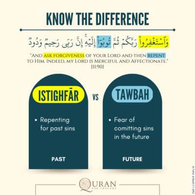 The Difference Between Istighf?r and Tawbah